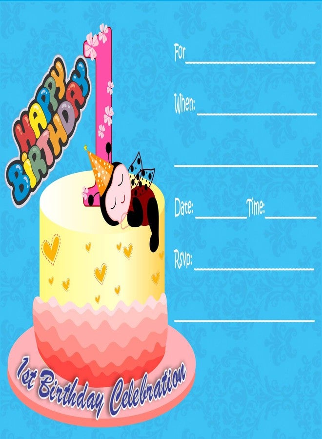 Askprints Birthday Metallic Card Invitations with Envelopes - Kids Birthday Party Invitations for Boys or Girls (25 Count) BIC-1006 - Image 1
